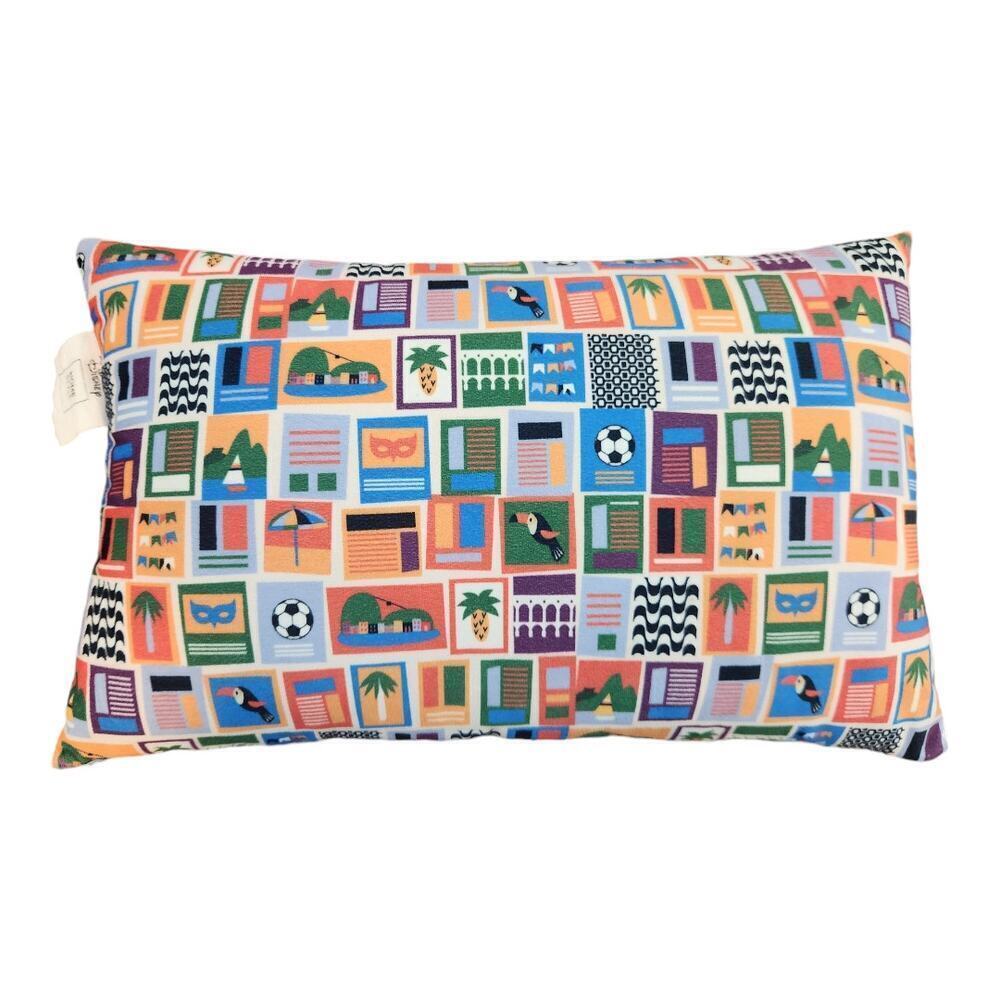 Disney Home Style Pillow Unisex OS Multicolor Brazil Stamp Print Hidden Zipper